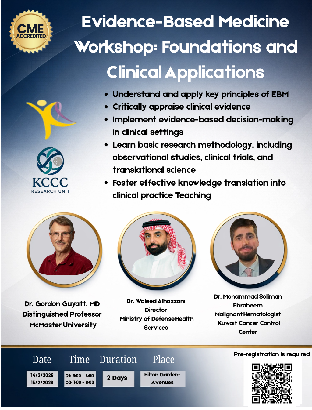 Evidence-Based Medicine Workshop: Foundations and Clinical Applications (CME accredited)